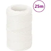 vidaXL Boottouw 2 mm 25 m polypropyleen volwit
