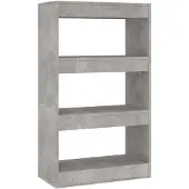 vidaXL Boekenkast/kamerscherm 60x30x103 cm bewerkt hout betongrijs