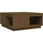 vidaXL Salontafel 80x81x36,5 cm massief grenenhout honingbruin