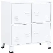 vidaXL Opbergkast industrieel 75x40x80 cm staal wit