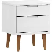 vidaXL Nachtkastje MOLDE 40x35x48 cm massief grenenhout wit