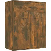 vidaXL Dressoir 60x30x75 cm bewerkt hout gerookt eikenkleurig