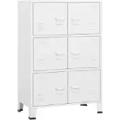 vidaXL Opbergkast industrieel 75x40x115 cm metaal wit