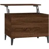 vidaXL Salontafel 60x44,5x45 cm bewerkt hout bruin eikenkleur