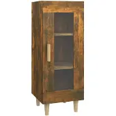 vidaXL Dressoir 34,5x34x90 cm bewerkt hout gerookt eiken