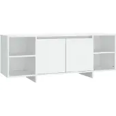 vidaXL Tv-meubel 130x35x50 cm bewerkt hout wit