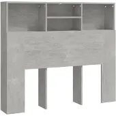 vidaXL Hoofdbordkast 120x19x103,5 cm betongrijs