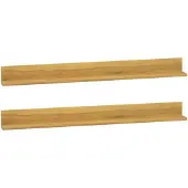 vidaXL Wandschappen 2 st 110x10x10 cm massief teakhout