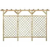 vidaXL Tuinhek met latwerk en pergola 300x50x200 cm geïmpregneerd hout