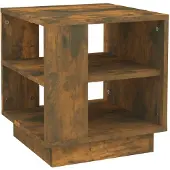 vidaXL Salontafel, gerookt eikenfineer, 40x40x43 cm, houtvezelplaat