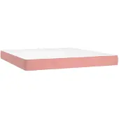 vidaXL Pocketveringmatras medium 180x200x20 cm fluweel roze