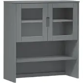 vidaXL Opzetkast MOLDE 90x35x100 cm massief grenenhout grijs