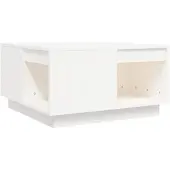 vidaXL Salontafel 60x61x32,5 cm massief grenenhout wit
