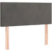 vidaXL Hoofdbord 90x5x78/88 cm fluweel donkergrijs