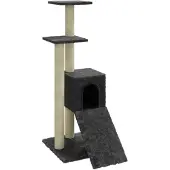 vidaXL Kattenmeubel met sisal krabpalen 92 cm donkergrijs