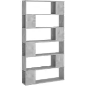 vidaXL Boekenkast/kamerscherm 100x24x188 cm betongrijs