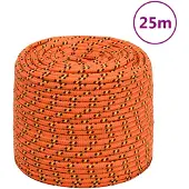 vidaXL Boottouw 8 mm 25 m polypropyleen oranje