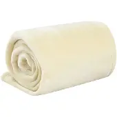 vidaXL Deken 130x170 cm polyester crèmekleurig