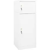 vidaXL Zadelkast 53x53x140 cm staal wit