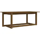 vidaXL Salontafel 110x55x45 cm massief grenenhout honingbruin