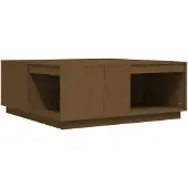 vidaXL Salontafel 100x101x40,5 cm massief grenenhout honingbruin