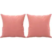 vidaXL Sierkussens 2 st 40x40 cm fluweel roze