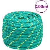 vidaXL Boottouw 20 mm 100 m polypropyleen groen