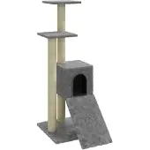 vidaXL Kattenmeubel met sisal krabpalen 92 cm lichtgrijs