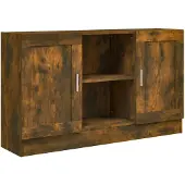vidaXL Dressoir 120x30,5x70 cm bewerkt hout gerookt eikenkleurig