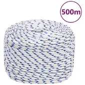 vidaXL Boot touw 10 mm 500 m polypropyleen wit