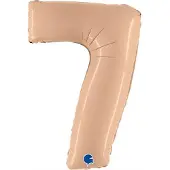 Grabo Balloons Folieballon Cijfer 7 Satin Nude - 100 cm