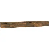 vidaXL Wandkasten 2 st 102x30x20 bewerkt hout gerookt eikenkleurig