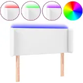 vidaXL Hoofdbord LED 93x16x78/88 cm kunstleer wit