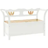 vidaXL Bankje 107x45x75,5 cm massief vurenhout wit