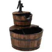 vidaXL Tuinbeeld met pomp, 44,5x44,5x58 cm, massief grenenhout