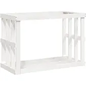 vidaXL Houtblokhouder 108x52x74 cm massief grenenhout wit