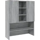 vidaXL Wasmachinekast, grijs Sonoma, 70,5 x 25,5 x 90 cm