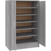 vidaXL Schoenenkast 60x35x92 cm bewerkt hout grijs sonoma eikenkleurig