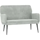 vidaXL Bankje 108x79x79 cm fluweel lichtgrijs