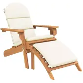 vidaXL Adirondack-tuinstoel met voetsteun, massief acaciahout