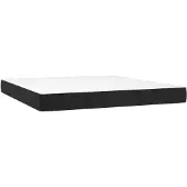 vidaXL Pocketveringmatras medium 180x200x20 cm fluweel zwart