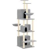 vidaXL Kattenmeubel met sisal krabpalen 180 cm lichtgrijs