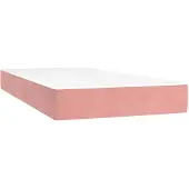 vidaXL Pocketveringmatras medium 100x200x20 cm fluweel roze