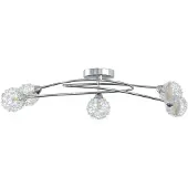 vidaXL Plafondlamp met gaasdraadkapjes 5xG9
