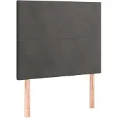vidaXL Hoofdbord donkergrijs 100x5x118/128 cm Fluweel