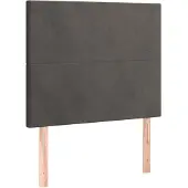 vidaXL Hoofdbord donkergrijs 80x5x118/128 cm Fluweel