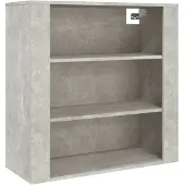 vidaXL Wandkast 80x33x80 cm bewerkt hout betongrijs