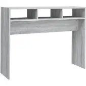 vidaXL Wandtafel 105x30x80 cm bewerkt hout grijs sonoma eikenkleurig