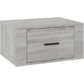 vidaXL Nachtkastje wandgemonteerd 50x36x25 cm grijs sonoma eikenkleur
