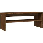 vidaXL Salontafel 100x40x40 cm bewerkt hout bruin eikenkleur